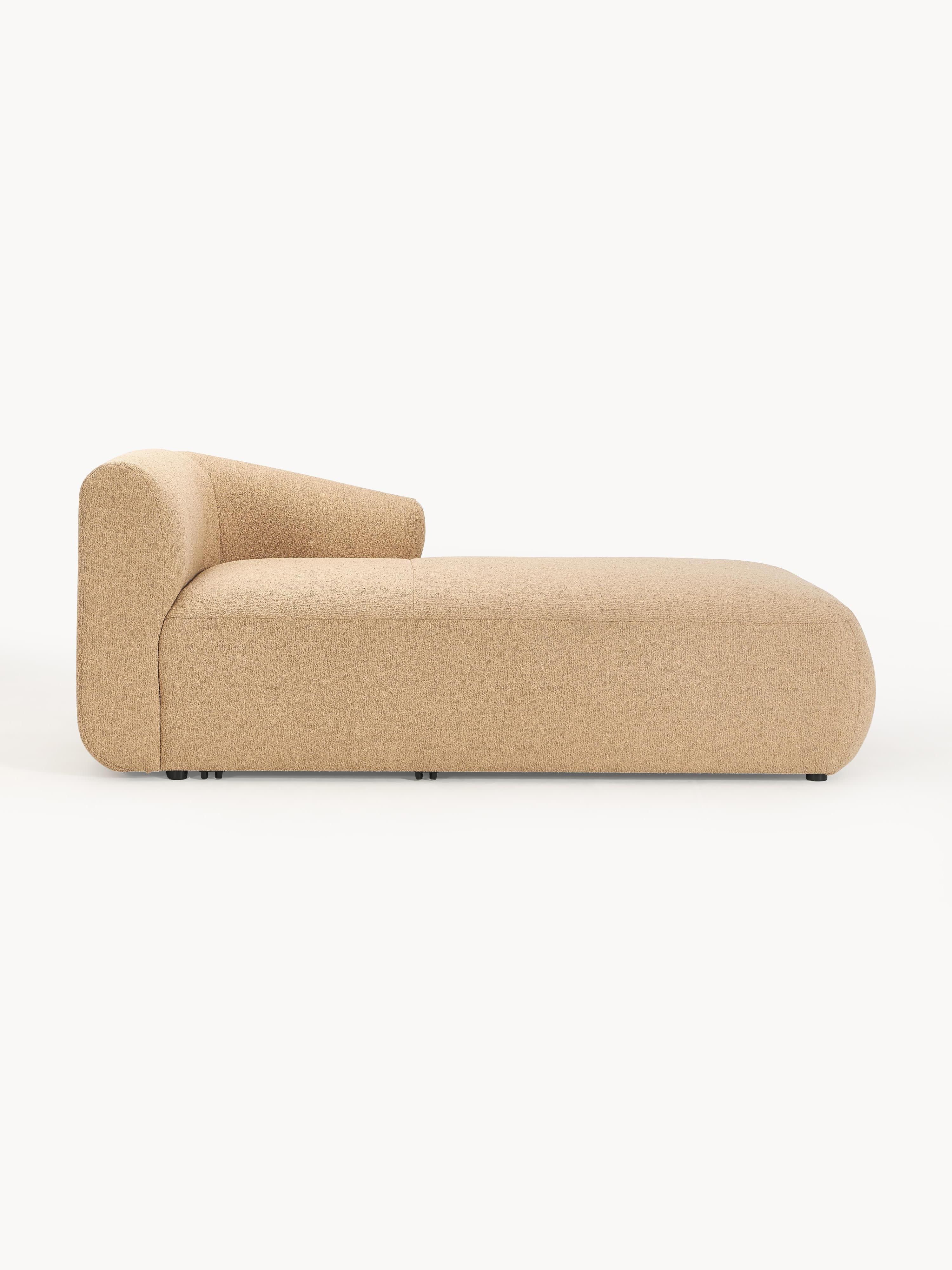 Chaise longue hoekmodule Sofia uit bouclé