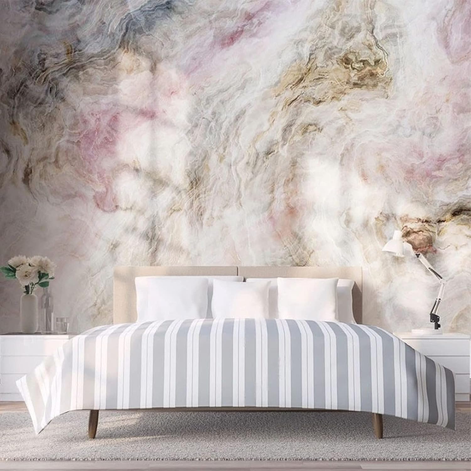 Custom Any Size Mural Wallpaper Modern 3D Abstract Landscape Clouds Marble Wall Painting Living Room TV Sofa Bedroom Home Decor,400x280cm