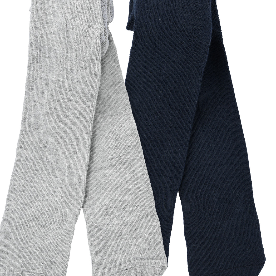 Topomini 2 Baby Strumpfhosen im Basic-Look dunkelblau / hellgrau
