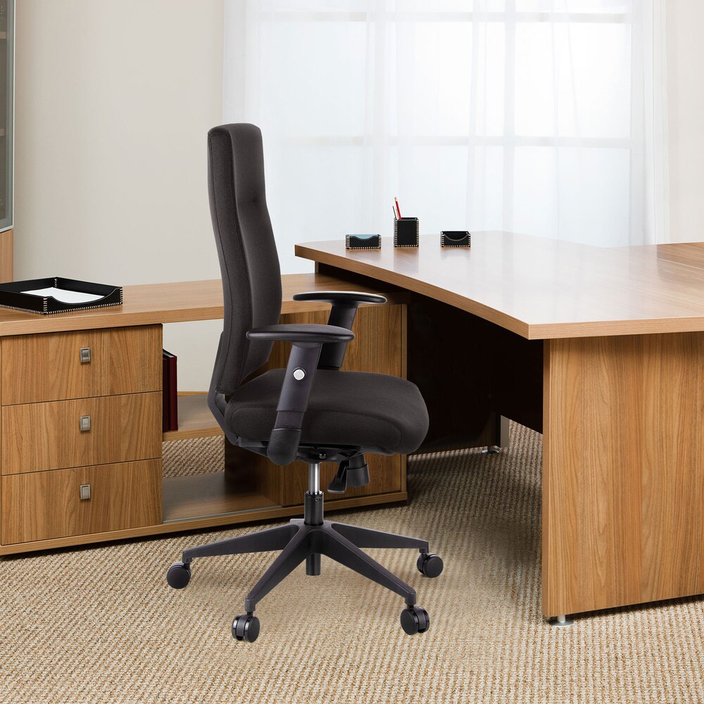 Profi Bürostuhl PRO-TEC 300 Stoff mit Armlehnen (höhenverstellbar) hjh OFFICE