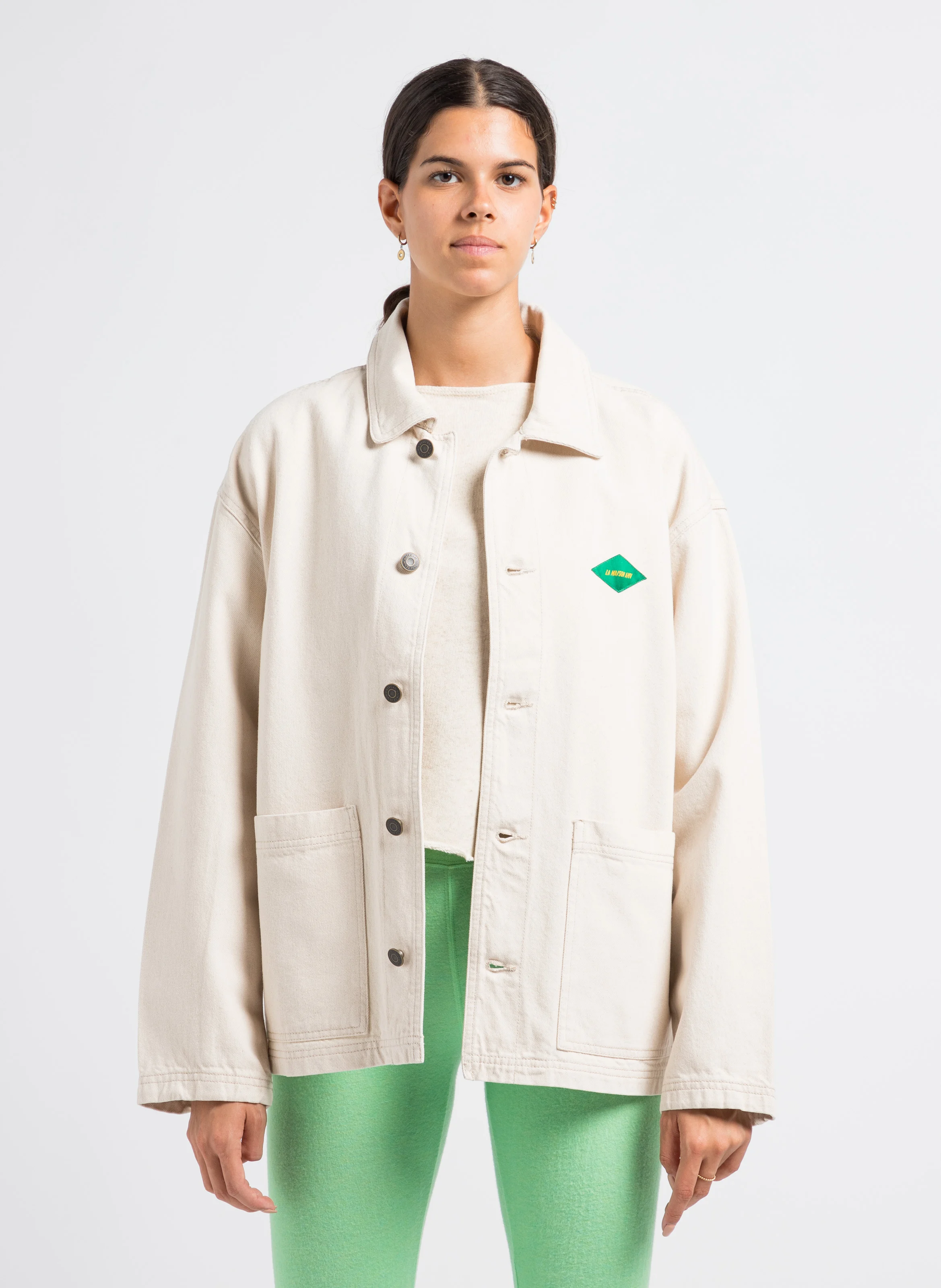 DATCITY - Veste col classique en coton | Beige