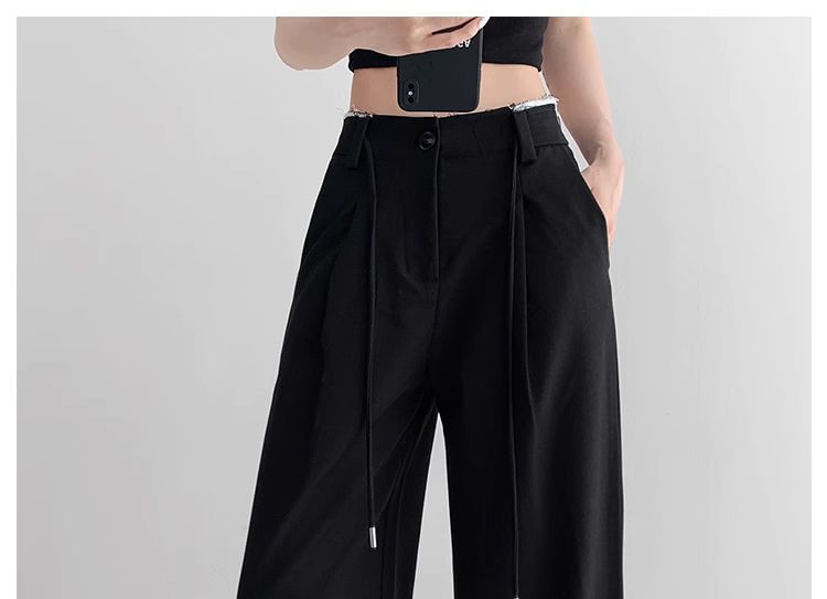 Shira - Broek met wijde pijpen en trekkoordtaille