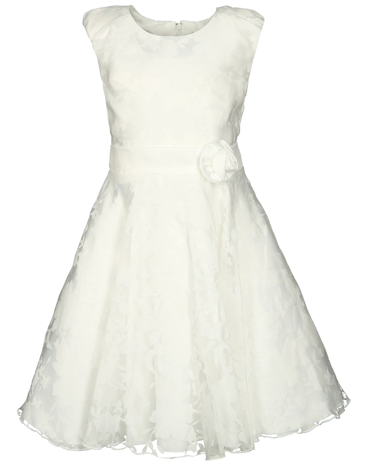 Kleid GLORIA mit Bindegürtel in ecru