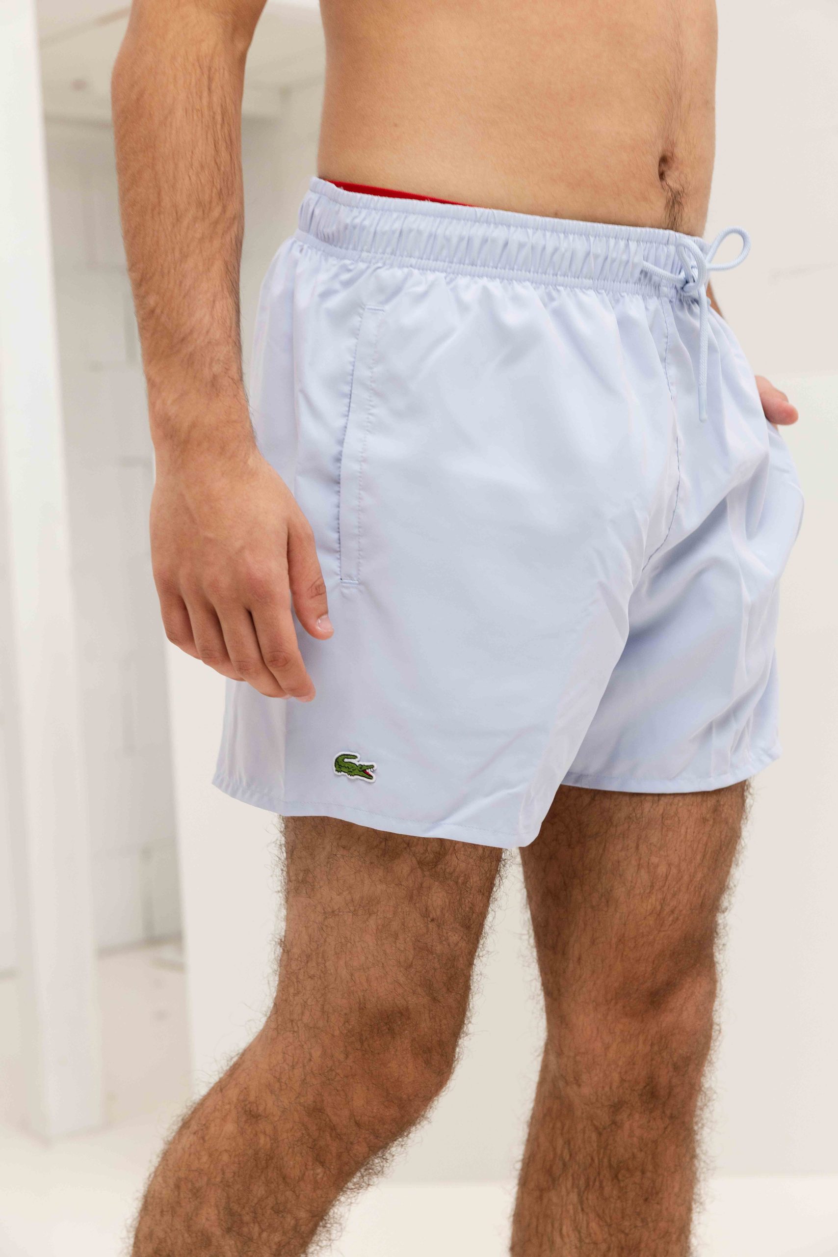 Lacoste Sneldrogende Zwembroek Heren Lichtblauw/Groen