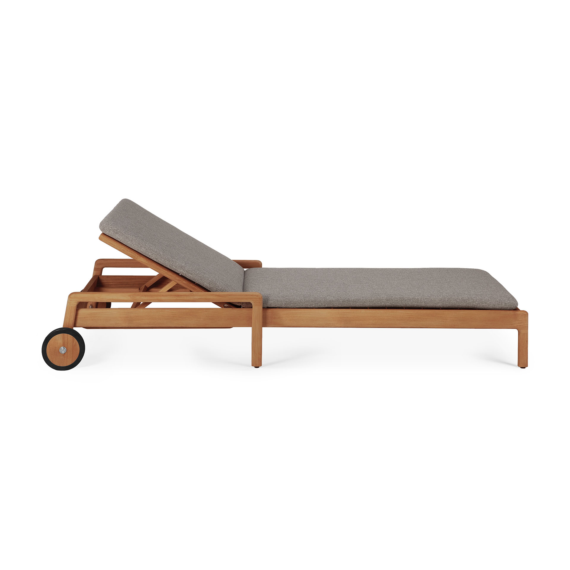 Teak Jack lounge chair - outdoor - dun kussen mocha