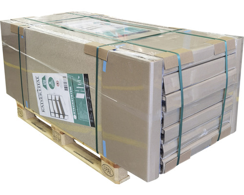 Zware palletstelling Kaiserthal, verzinkt, 180x160x60 cm, 4 houten legborden, draagvermogen 1000 kg, 9 stuks