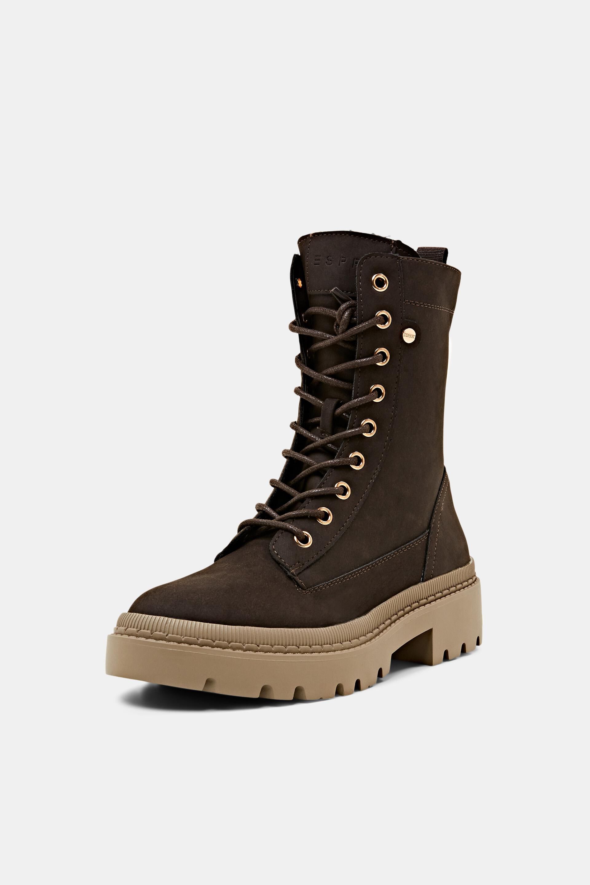 Vegan bottes à lacets en suédine