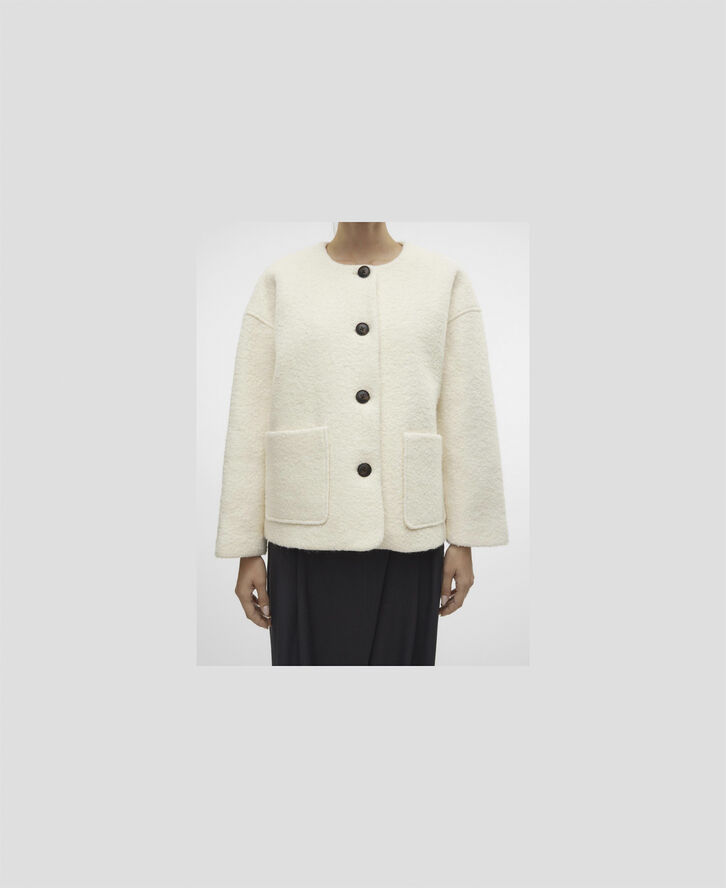Vero Moda VMOLLO LS JACKET VMA Snow white/undyed