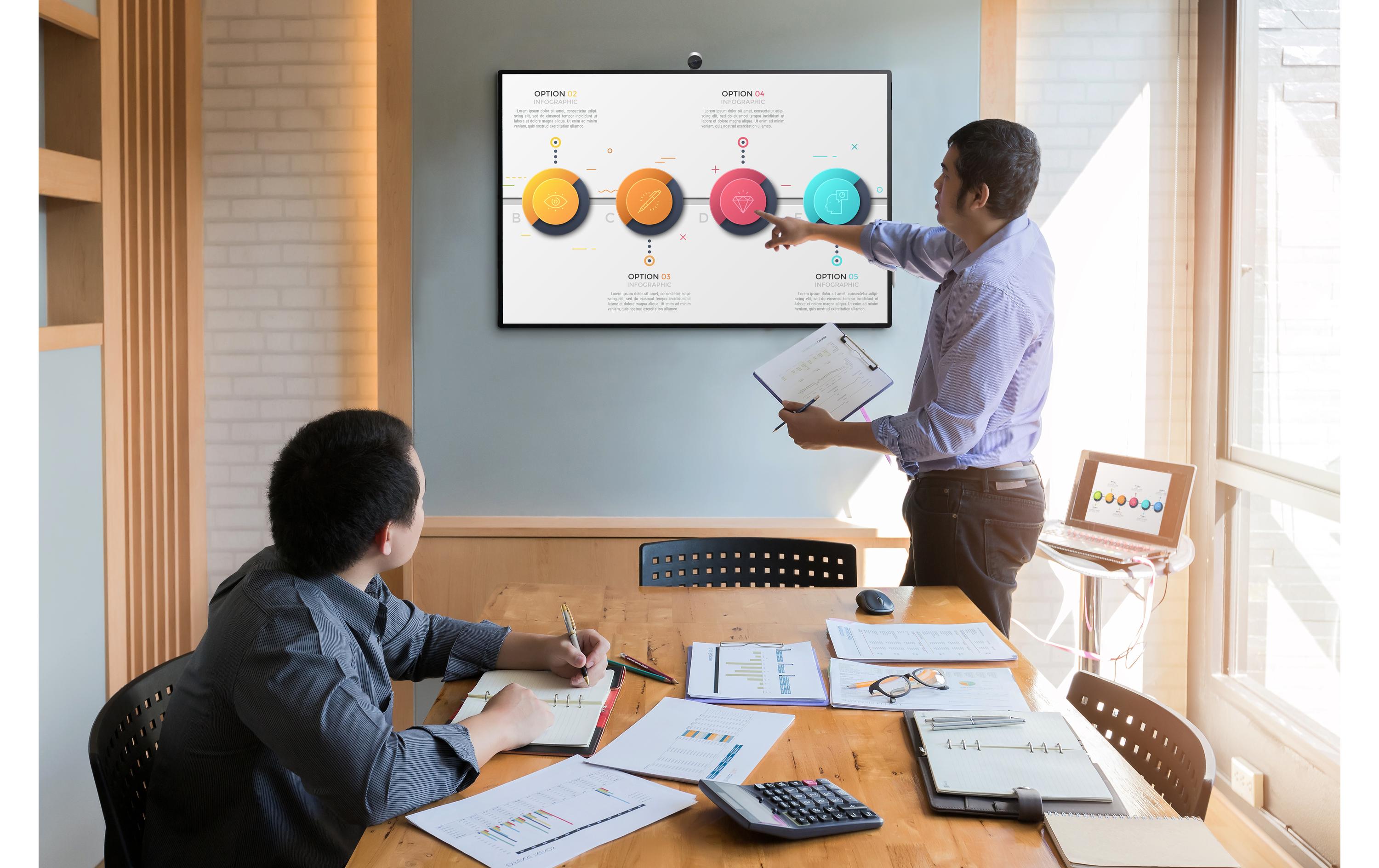 Wandhalterung SF640-HUB2 für Microsoft Surface Hub 2S/2X<br>Flache Wandhalterung für das 50.5-zoll Microsoft Surface Hub 2S und 2X