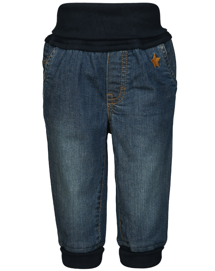Jeans-Hose BASIC mit Ripp-Bündchen in middle blue