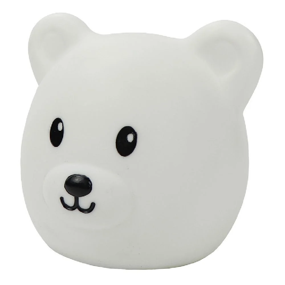 Veilleuse enfant tactile tête ourson Ø10,5xH12cm