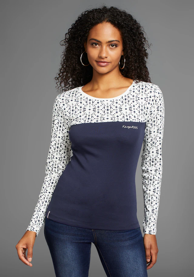 KangaROOS Langarmshirt , mit Print