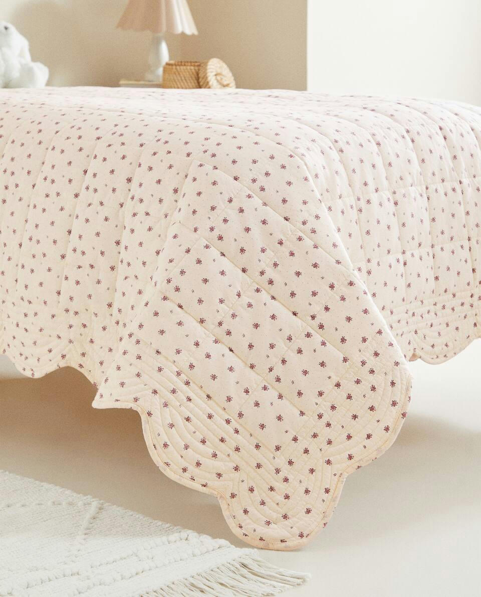 EDREDOM INFANTIL COM ESTAMPA FLORAL