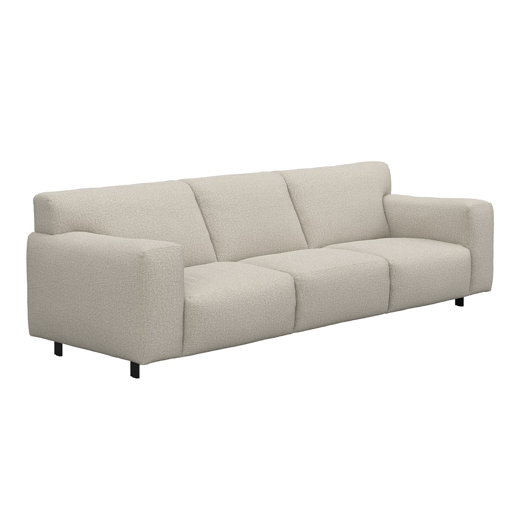 Vesta 4-seter I Tekstil Marsel Beige, standardsøm, sort metallben 10 cm, Comfort CM