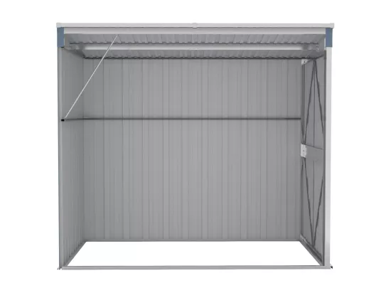 Abri de jardin mural Gris 118x194x178 Acier galvanisé
