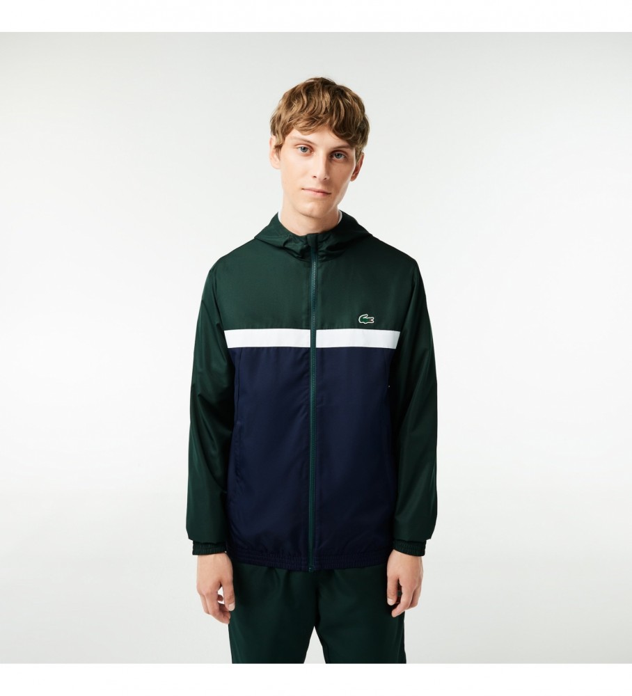 Conjunto de treino Lacoste Tennis, corte regular, verde.