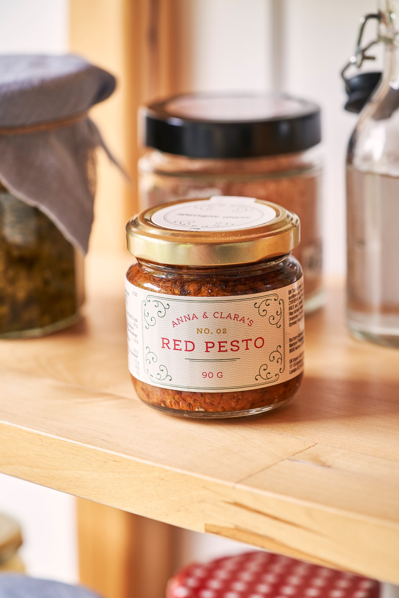 Rød pesto | Tørrede tomater/basilikum. 90 g.