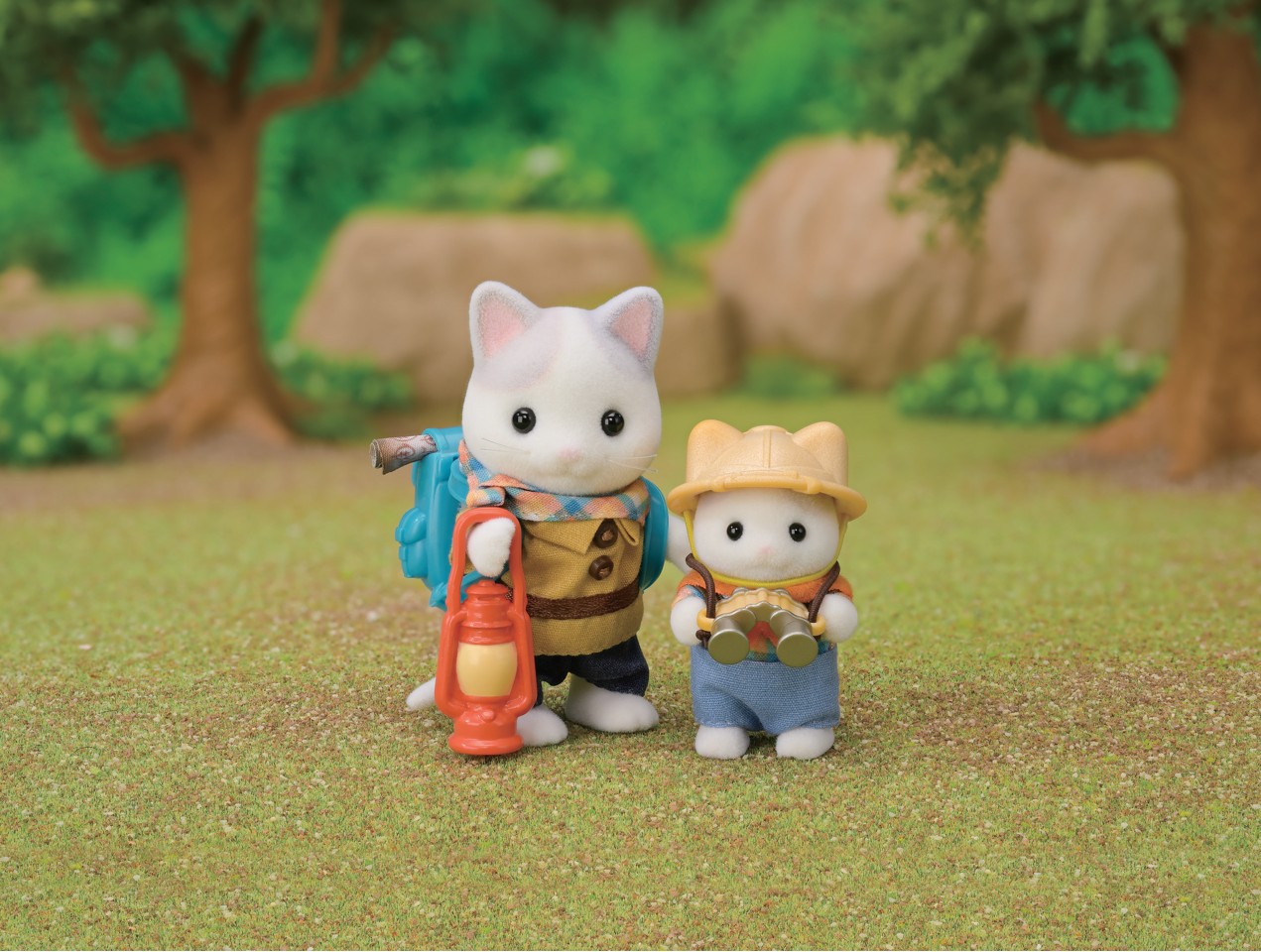 Sylvanian Families - Spændende opdagelsessæt -Latte Cat Bror & Baby (5763)