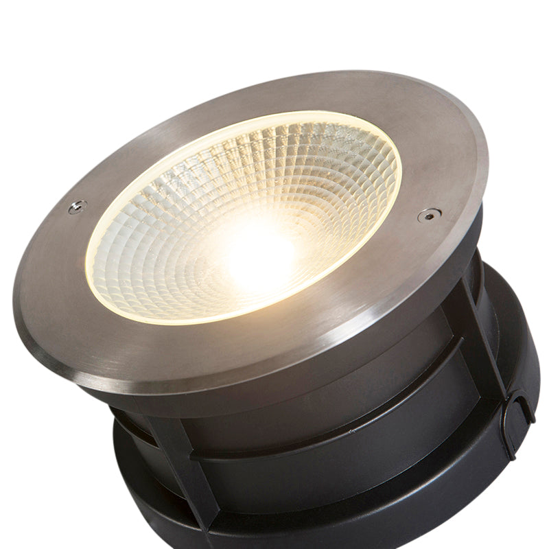 QAZQA Set van 2 moderne grondspots staal incl. LED 20W - Bridge