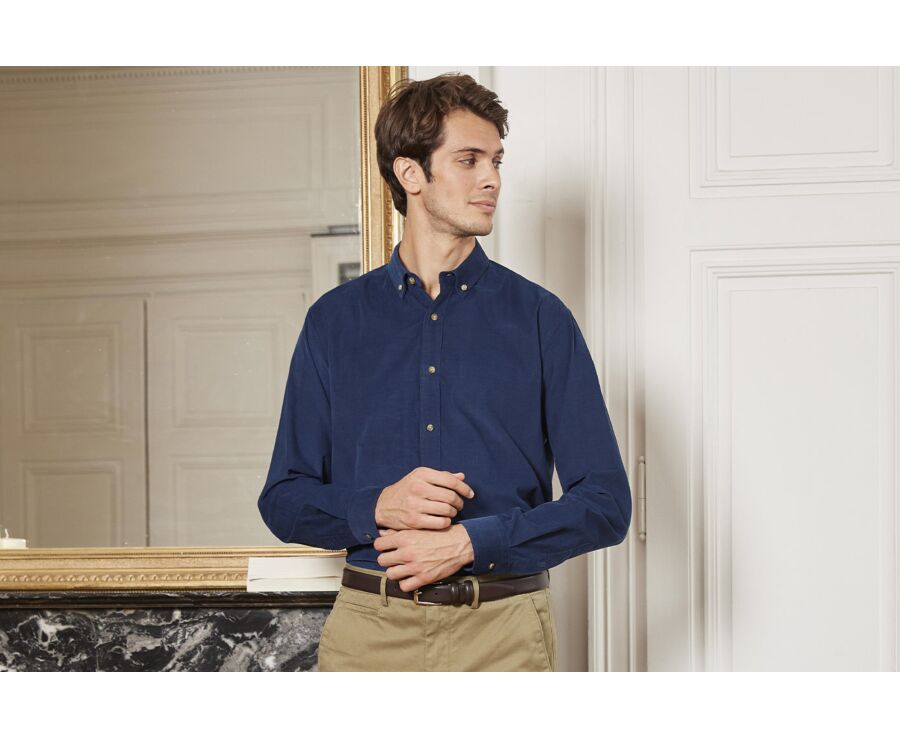 Chemise en velours Indigo - WAYNE