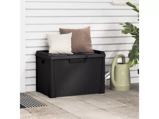 Boîte de rangement de jardin anthracite 125 L PP