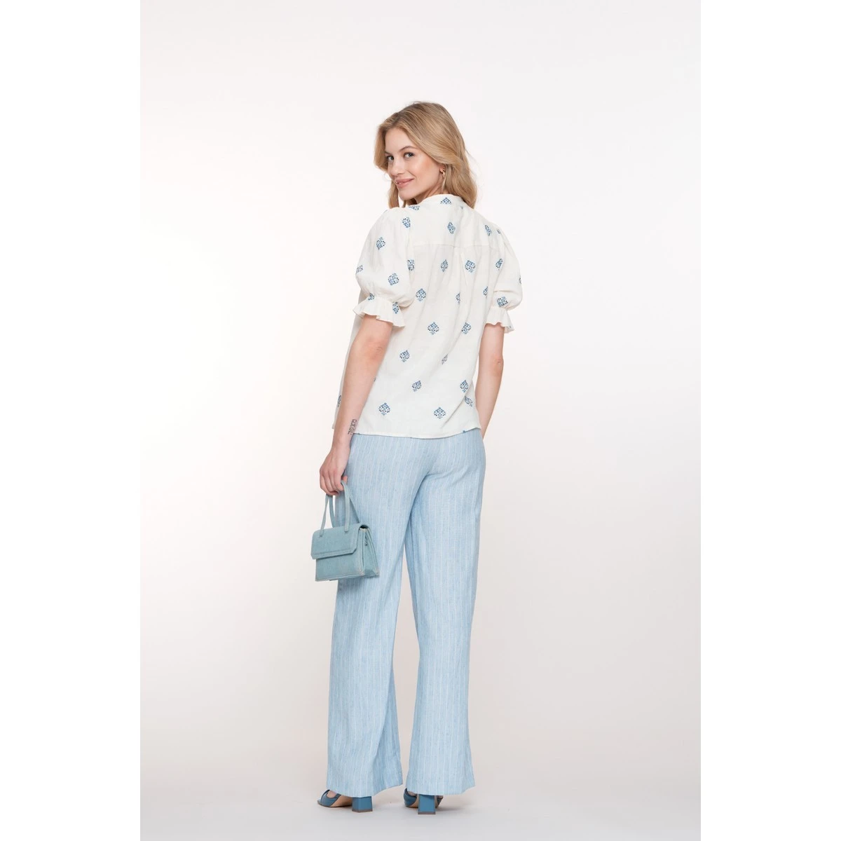 Dames Blouse 25015 blouse streep oversized