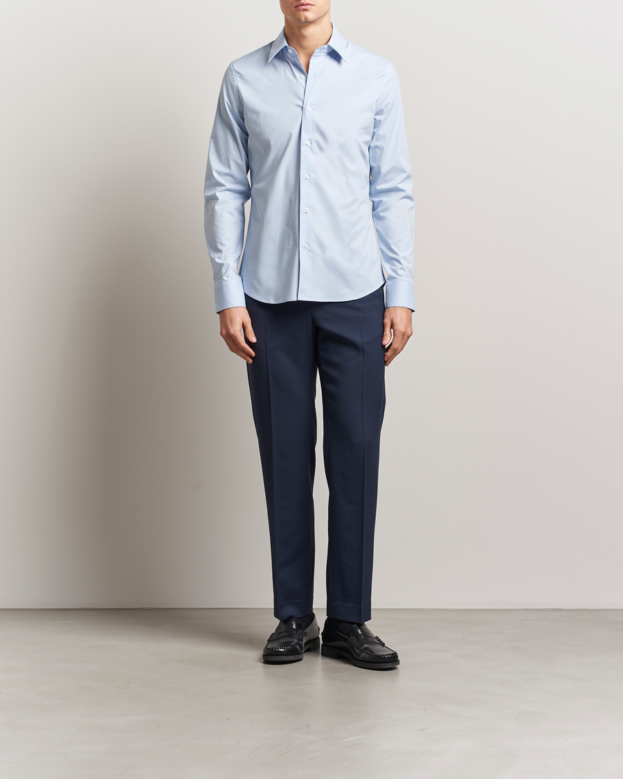 Filippa K Slim Cotton Stretch Shirt Light Blue