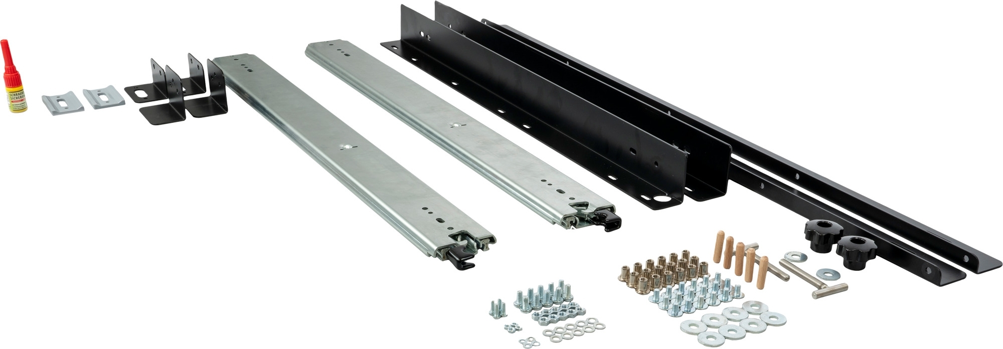 BusBoxx heckBOXX DIY Starter Volkswagen T5 / T6 / T6.1 Heckauszugs-Modul ohne Brett Auszugslänge 558 mm