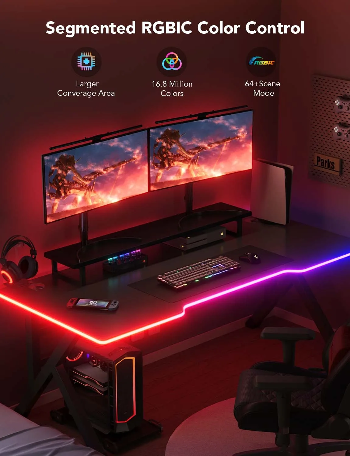 Govee RGBIC LED Neon Rope Lights for Desks Bande lumineuse LED