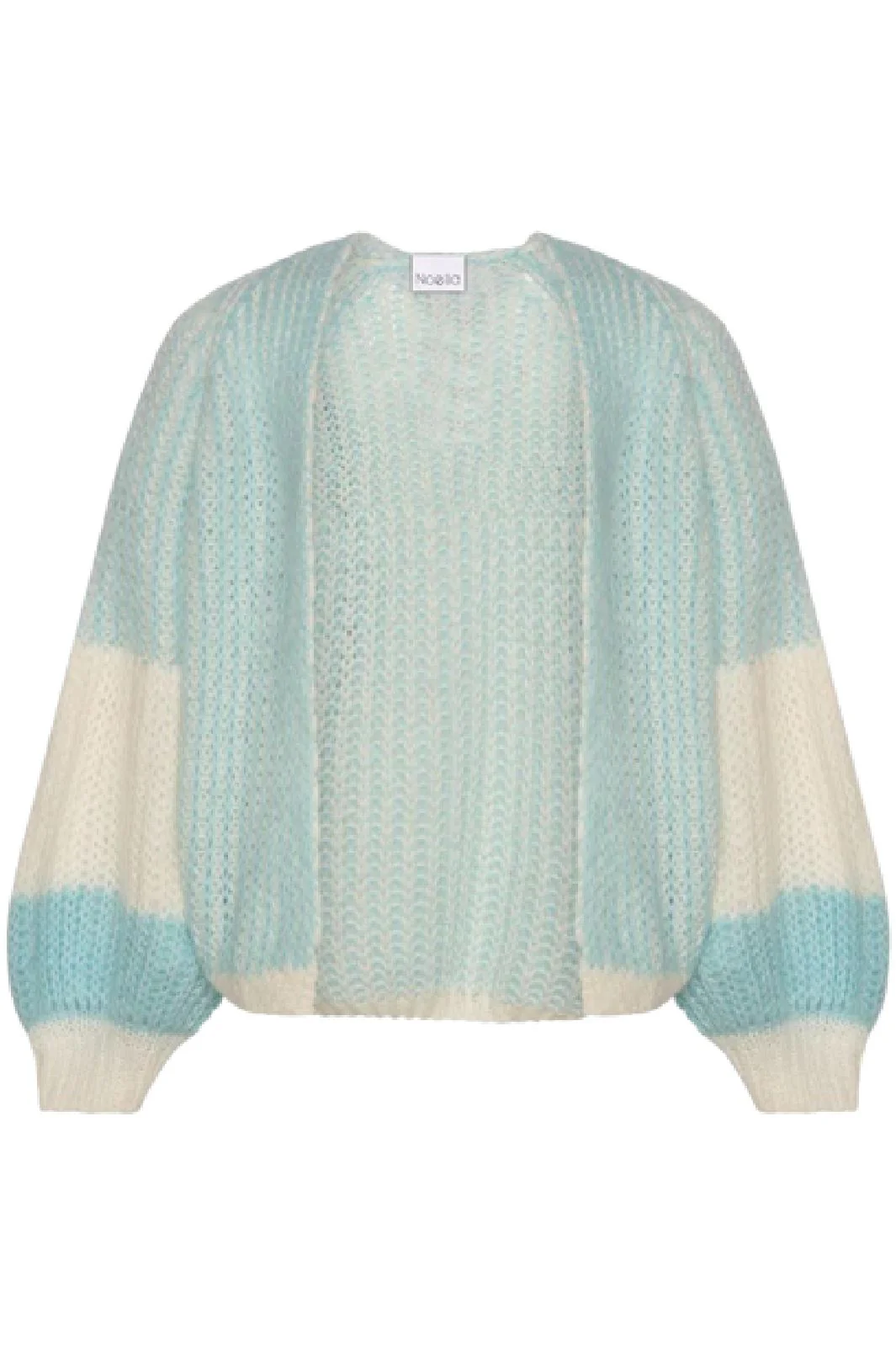 Noella Liana Knit Cardigan lightblue white