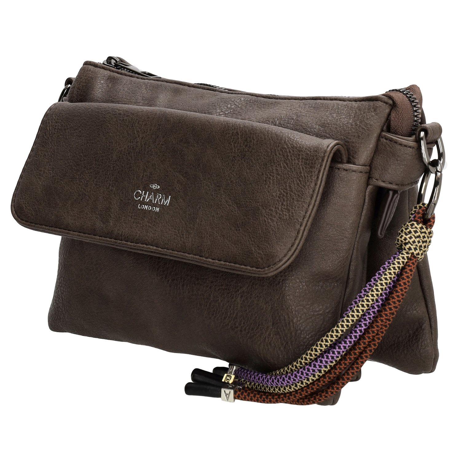 Charm London Tottenham Schoudertas darkbrown