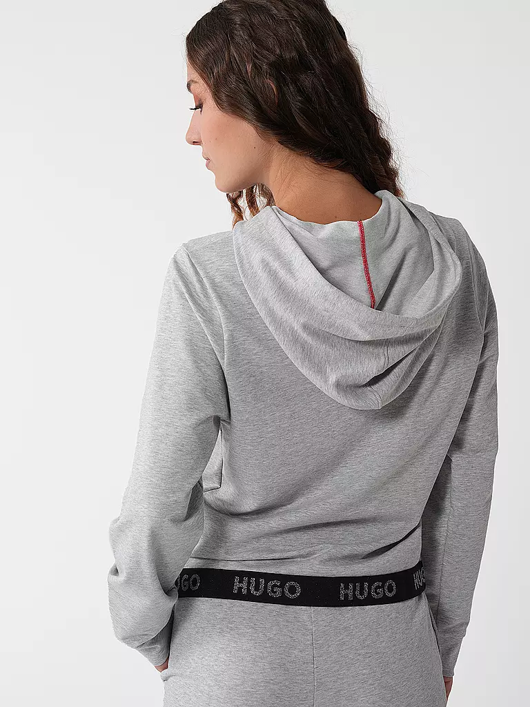 HUGO Loungewear Sweatjacke grau