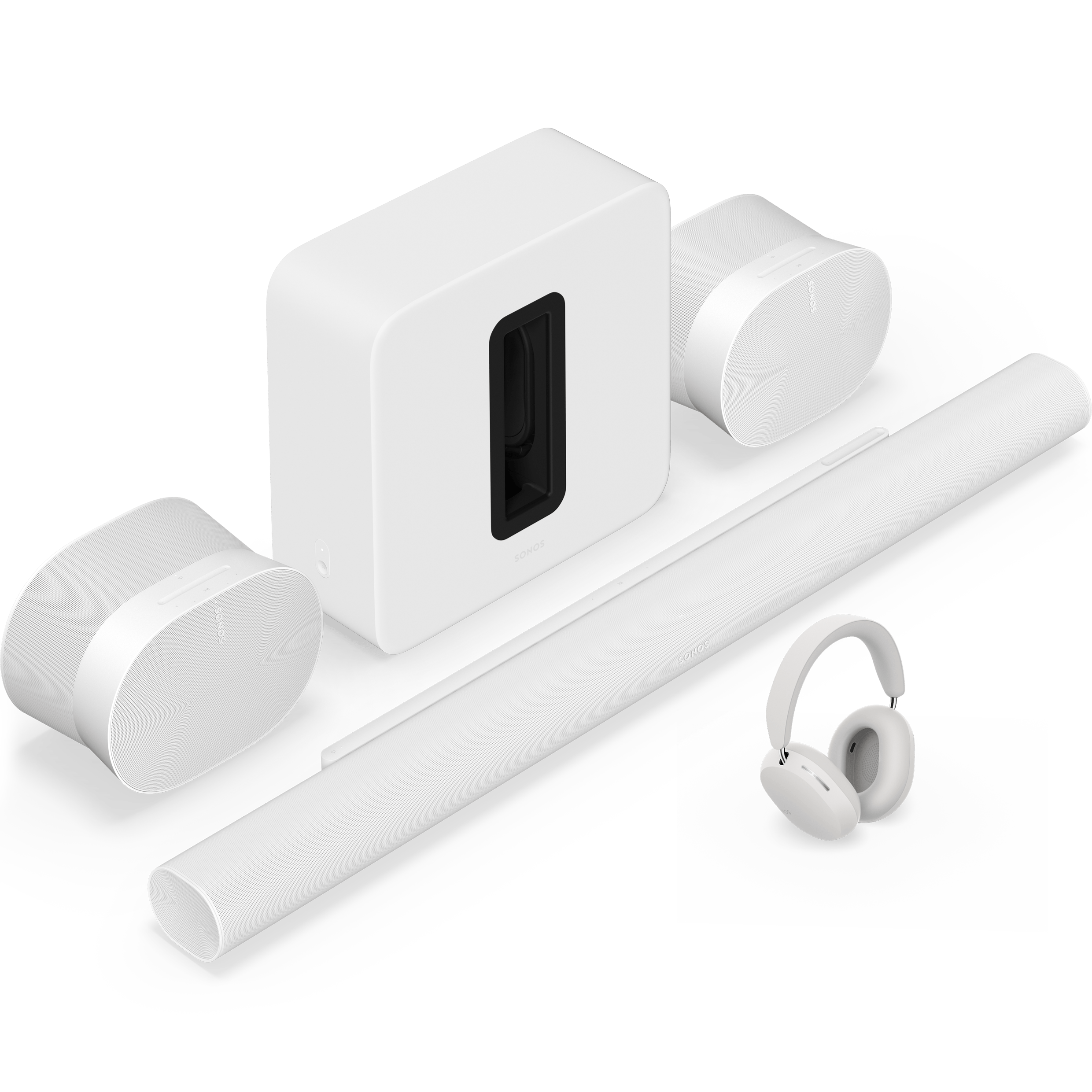 Premium Entertainment Set mit Arc Ultra Sonos Ace, Arc Ultra, Sub 4 und 2 Era 300