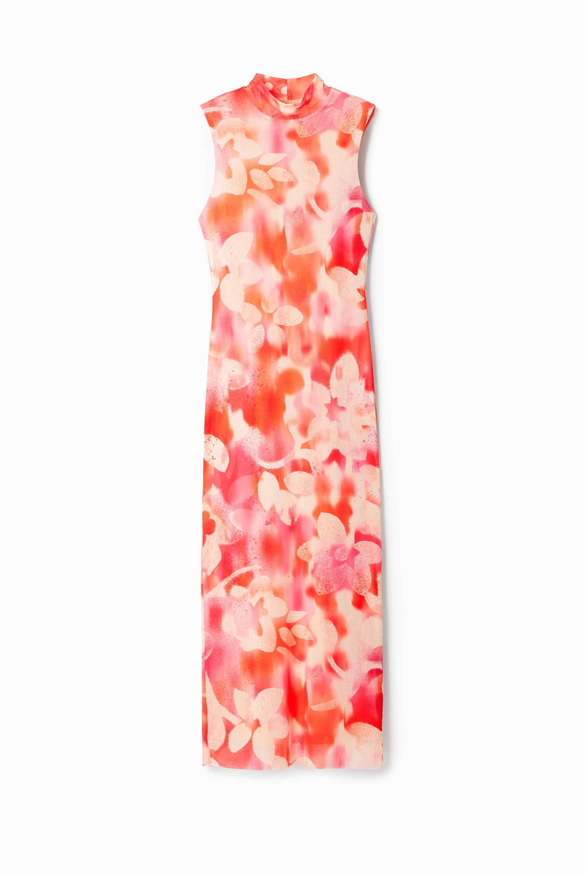 Vestido midi de tule floral