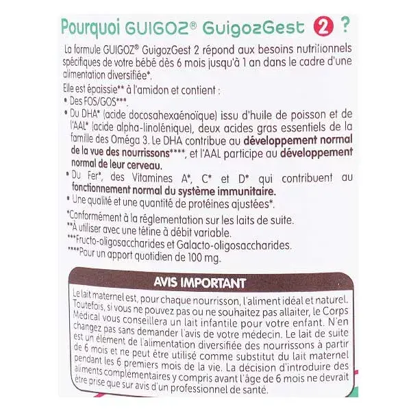 Leite Espessado Guigoz Gest para a 2ª Fase 780g