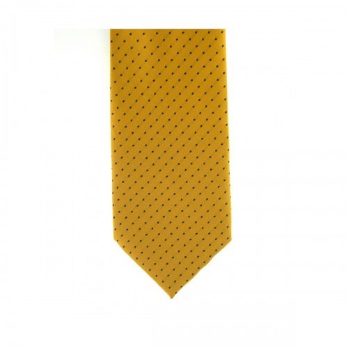 Gravata com alfinete de bolinhas para competição equestre, amarelo sol/azul marinho