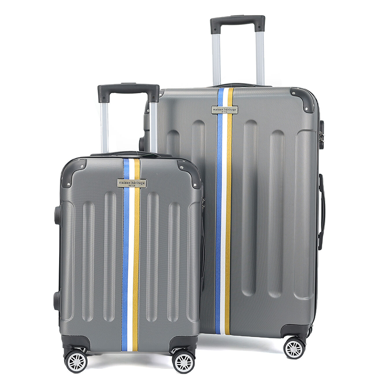 Maison Héritage 2 Valises 4 roues doubles Rivoli 65/75 cm gris foncé