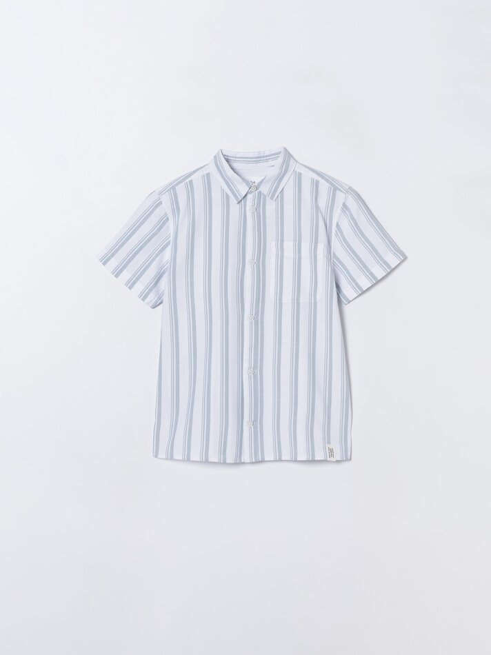 Camisa oxford de manga curta - Verde