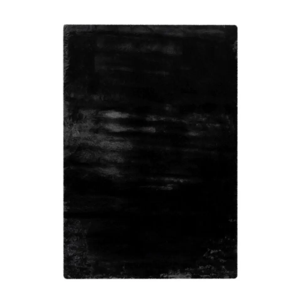 Heaven Fluffy Soft - Vloerkleed Hoogpolig - Effen Tapijt - Zwart - 160x230 CM