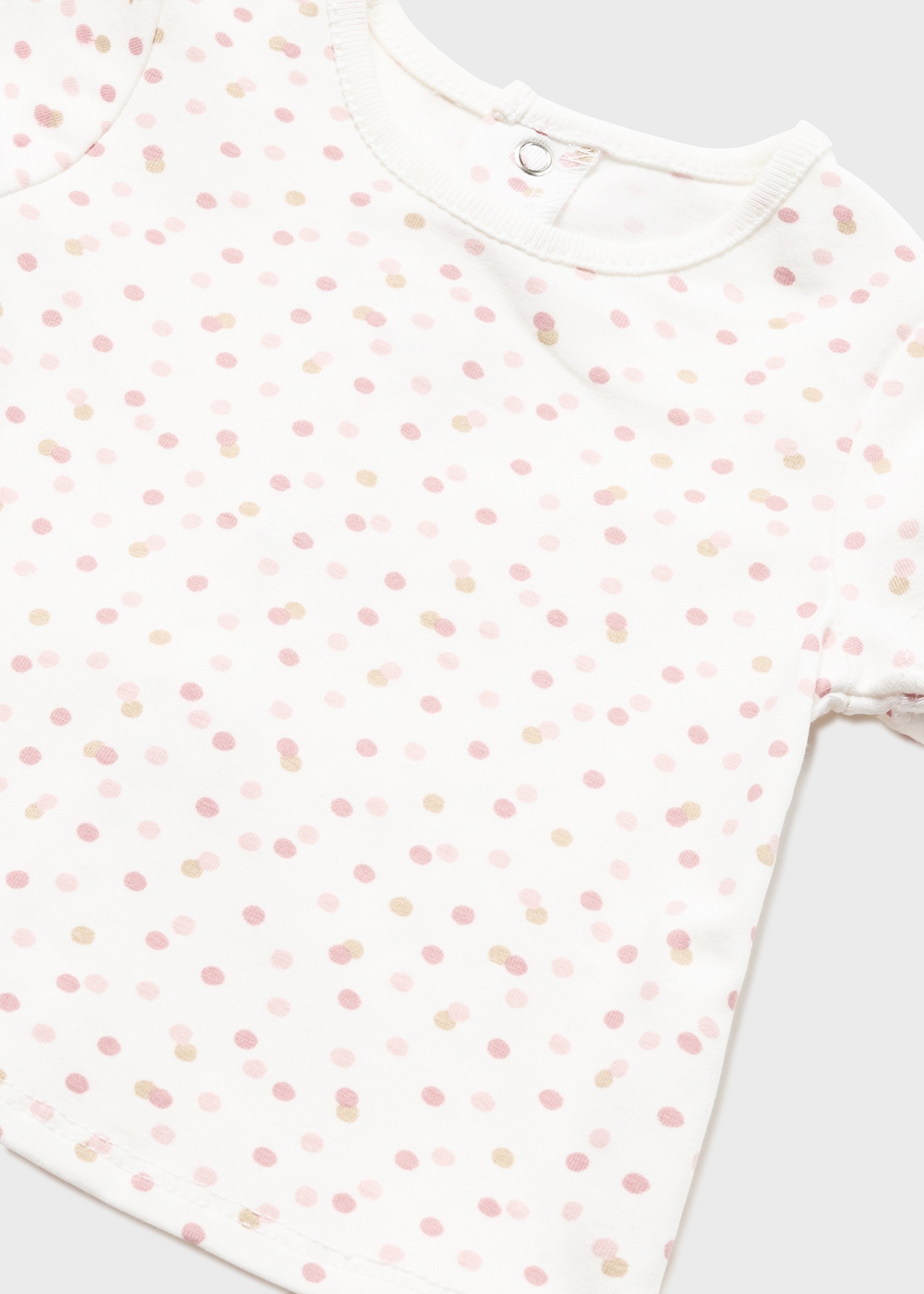 Conjunto de duas peças em malha de algodão sustentável para recém-nascidos.