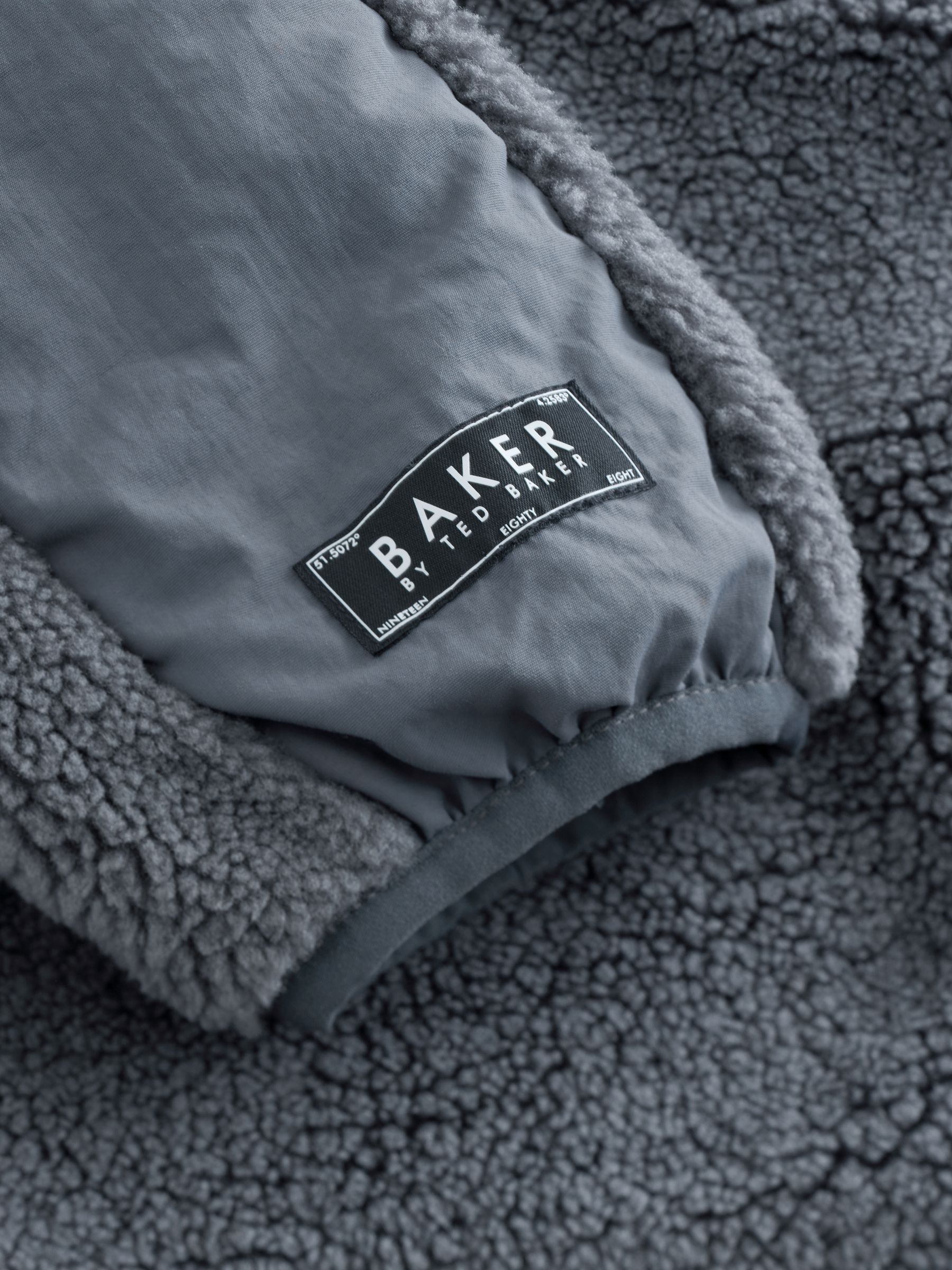 Baker by Ted Baker grijze borg fleece met ritssluiting