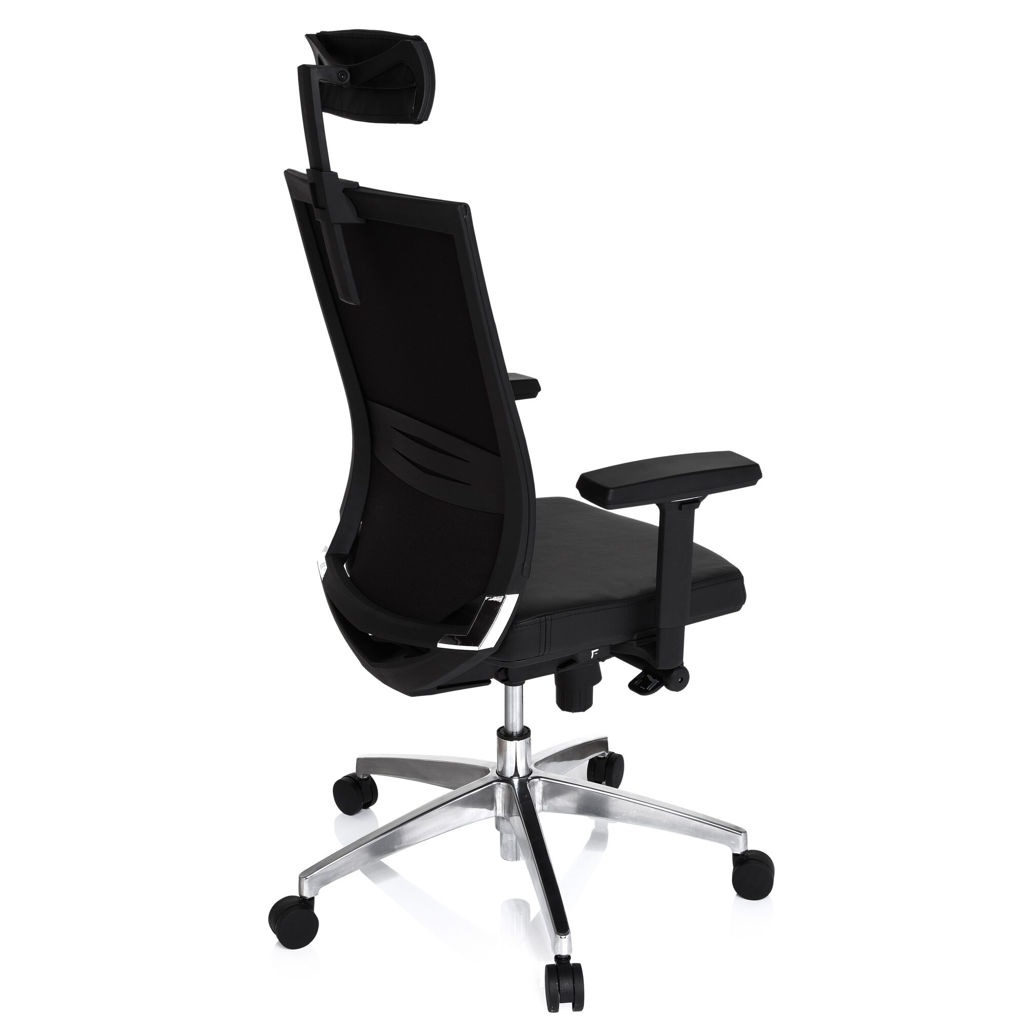 Profi Bürostuhl PORTO MAX HIGH Leder mit Armlehnen (höhenverstellbar) hjh OFFICE