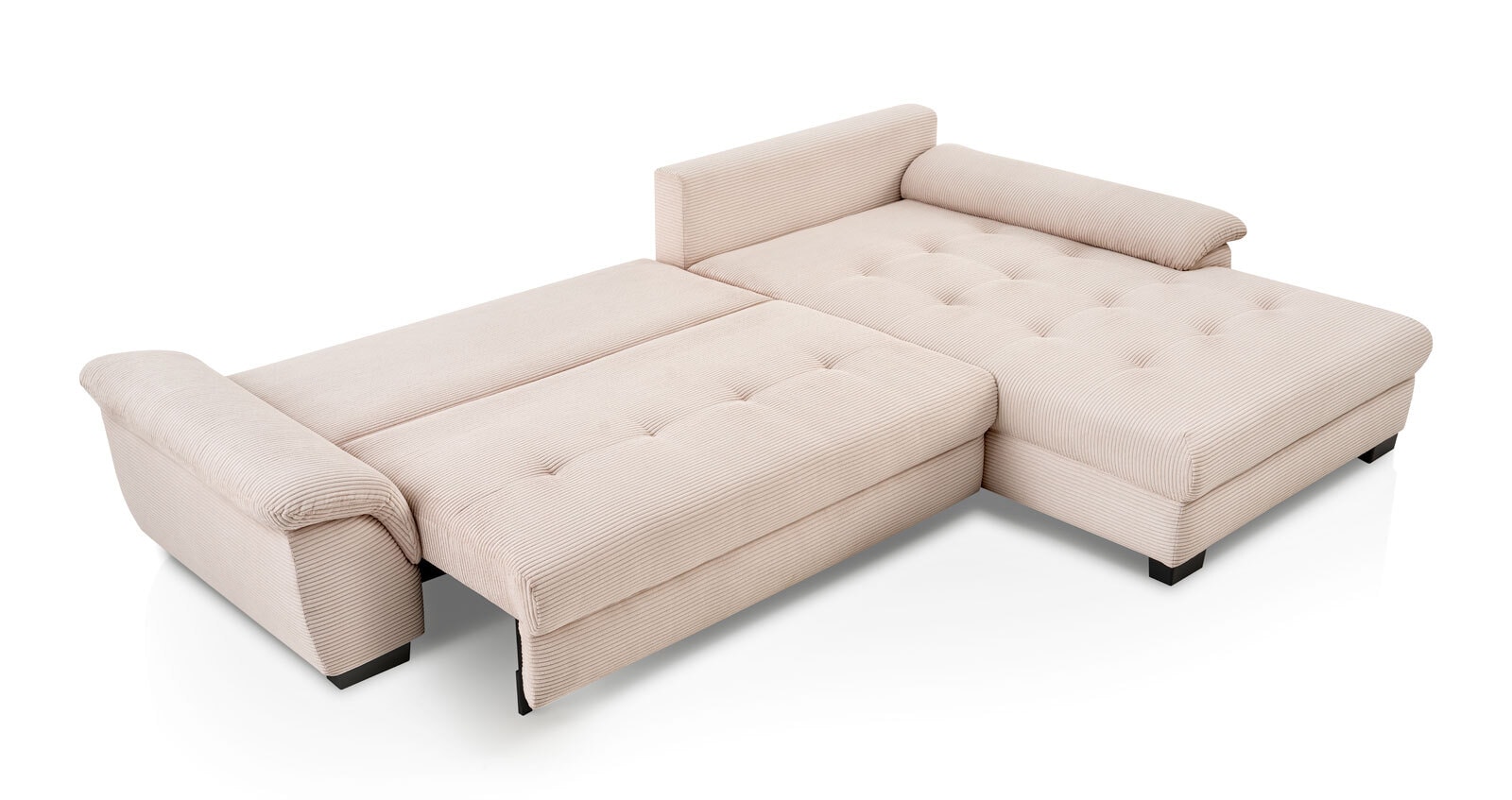 Ecksofa Daaden Cordbezug beige