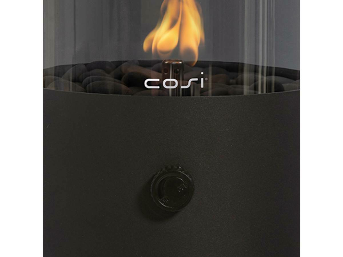 Cosi Fires Cosiscoop original XL Black Smoked Glass gaslantaarn