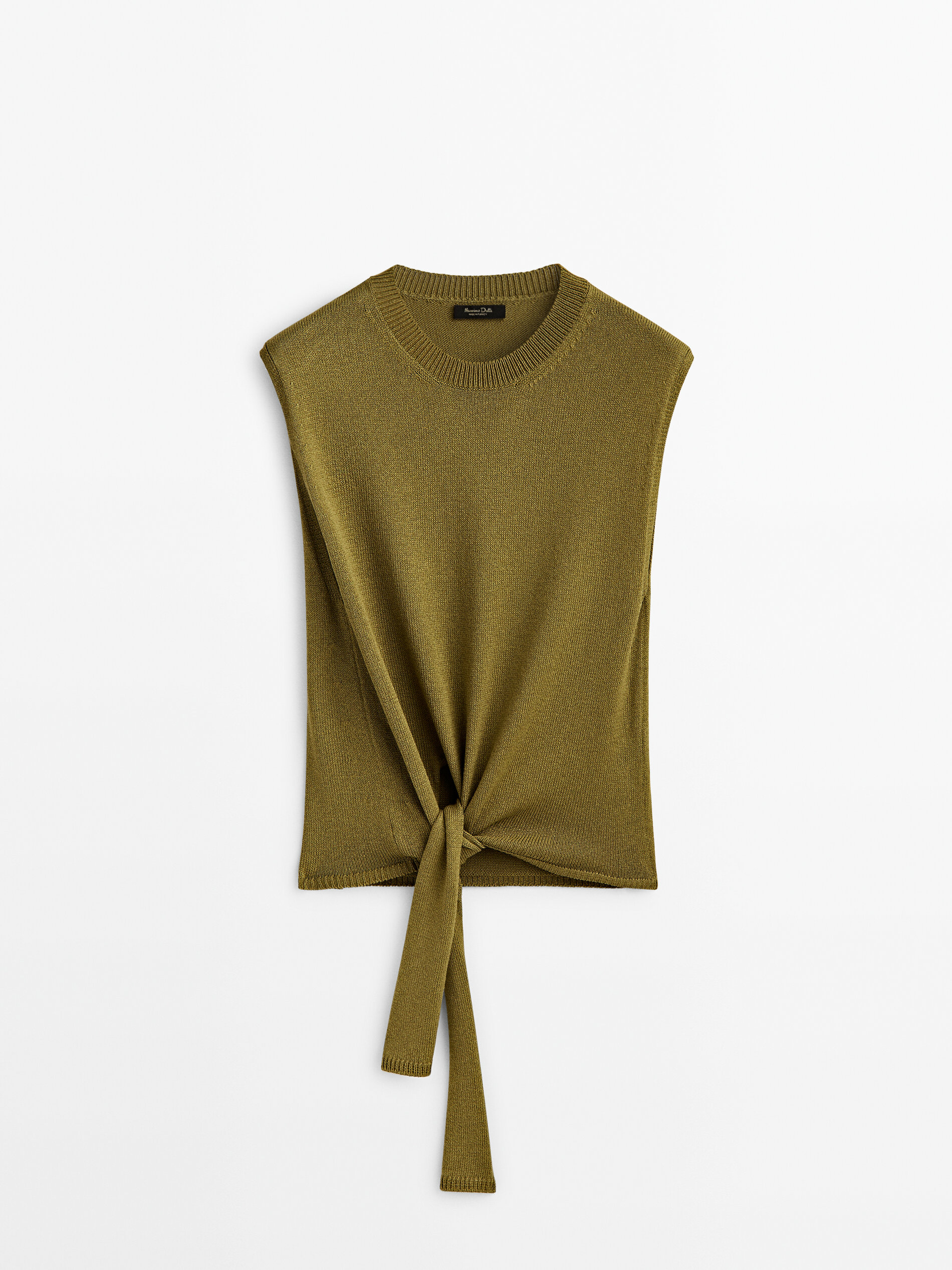 Top com amarração lateral e costura nude - OLIVA