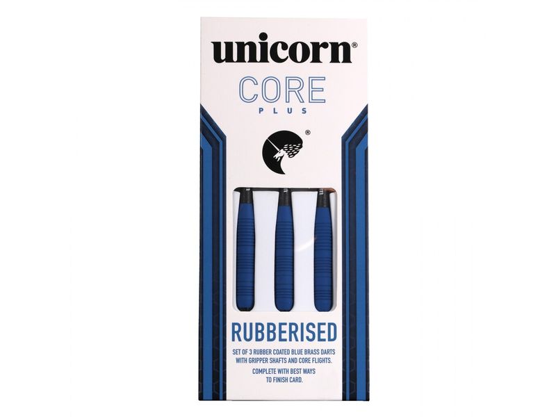 Unicorn Dartpfeile Core Plus Win Blue Brass - 23G, 3er Set, Steeldarts