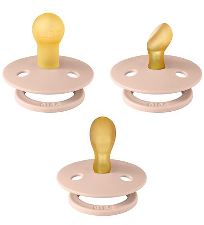 BIBS Colour Schnuller - 3er-Pack - Gr. 1 - Naturgummi - Blush