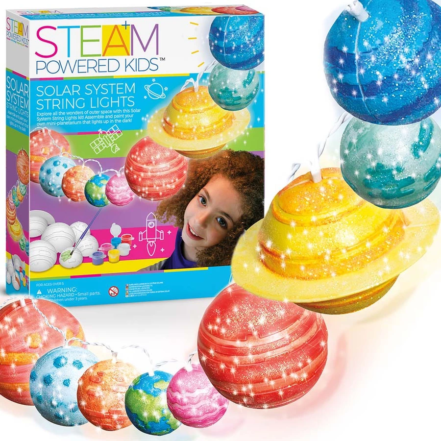 4M Steam Powered Girls - Solarsystem Lichterkette Mehrfarbig