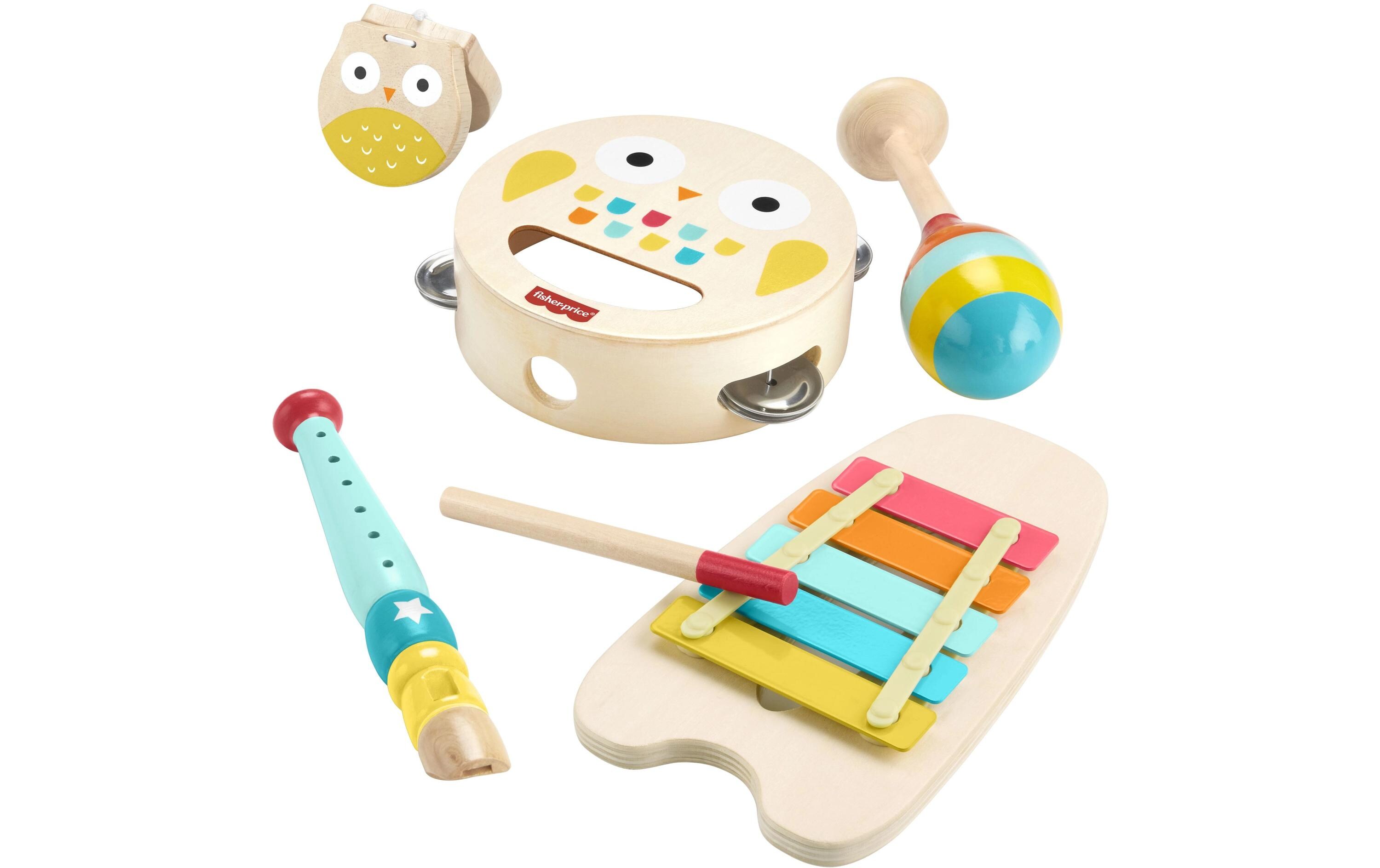 Musik-Set aus HolzNachhaltiges Geschenkset mit Musikinstrumenten