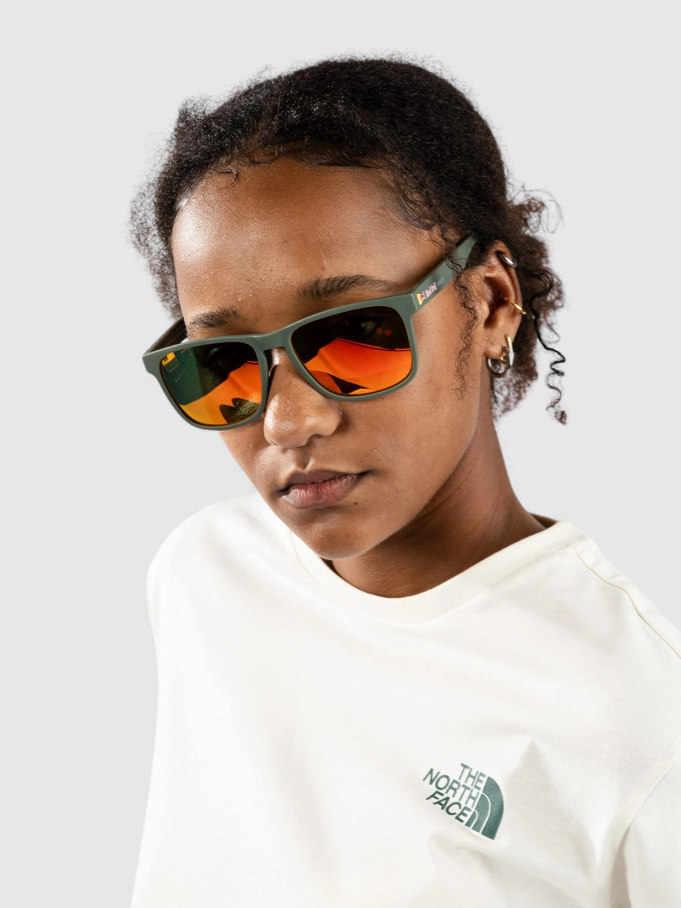 Red Bull SPECT Eyewear EDGE-003P Olive Green Sunglasses brown with red mirror
